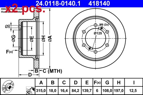 Pcs rear brake disc - brake, rotos